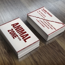 Business cards for Animal Zone Gym